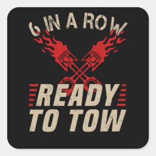 Truck Driver Truck Driver Vice Trucker Gezegden Vierkante Sticker