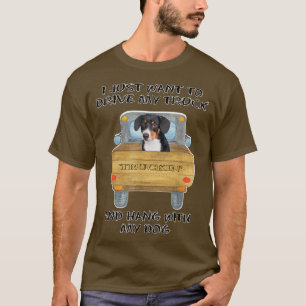 Truck Driving Dog Entlebucher Sennenhund T-shirt