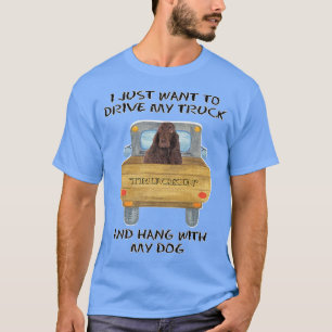 Truck Driving Dog Field Spaniel T-shirt