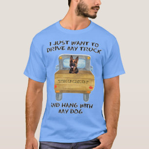 Truck Driving Dog German Shepherd T-shirt