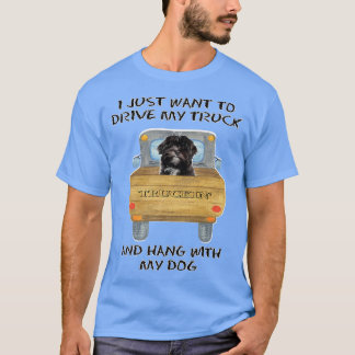 Truck Driving Dog Lhasa Apso2804 T-shirt