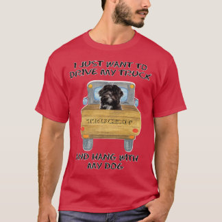 Truck Driving Dog Lhasa Apso T-shirt