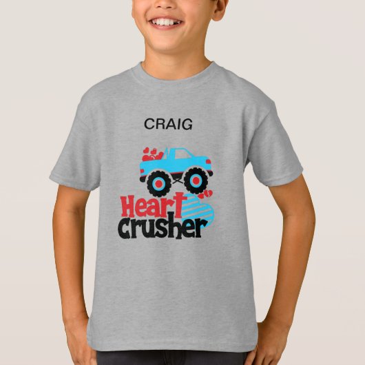 "TRUCK HEART CRUSHER" T-SHIRT PERSONALISEERD (Voorkant)