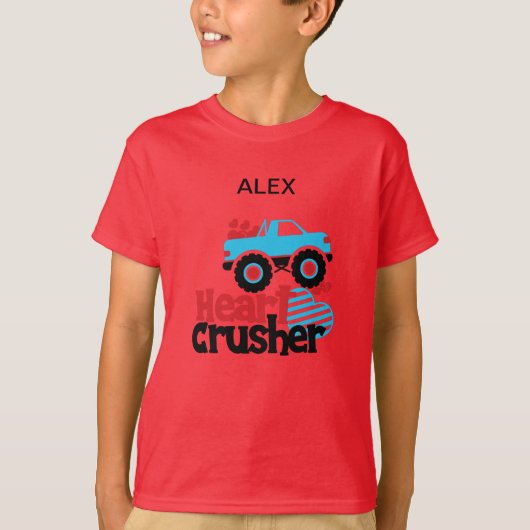 "TRUCK HEART CRUSHER" T-SHIRT PERSONALISEERD (Voorkant)