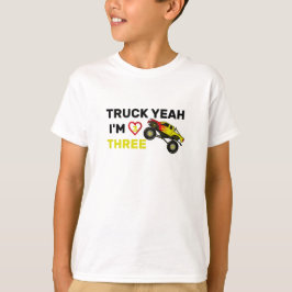Truck Ja, ik ben drie sterrendag t-shirt, 3e verja T-shirt
