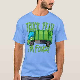 Truck Ja, ik ben vier vuilniswagen voor vier jaar  T-shirt