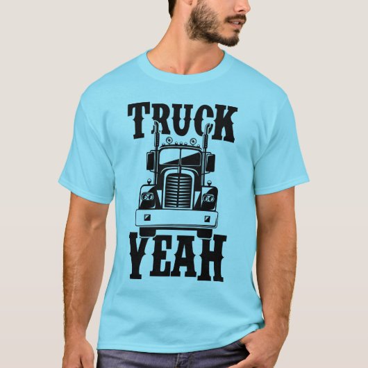 Truck Ja Mannen T-shirt (Voorkant)