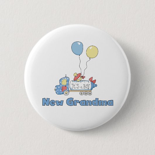 Truck New Grandma Baby Boy Ronde Button 5,7 Cm (Voorkant)