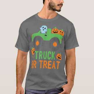 Truck Or Treat Truck Pumpkin Halloween Costume Tru T-shirt