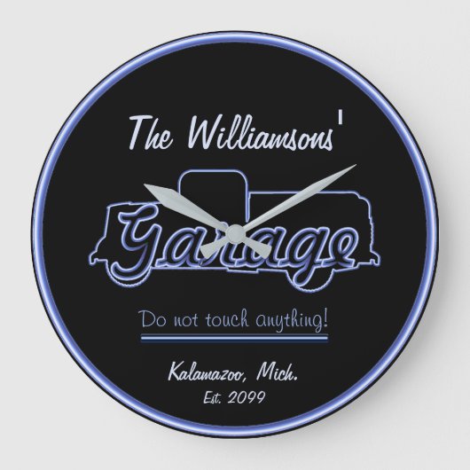 Truck Outline Garage Klok Teken (Voorkant)