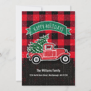  Truck Red Buffalo Pset Holiday Moving Aankondiging