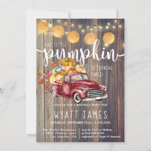  Truck Rustic Barnwood Autumn Birthday