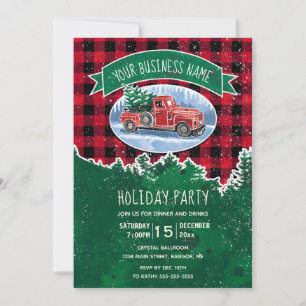 Truck Rustic Corporate Holiday Party Kaart