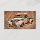  Truck Rustic Wood Visitekaartje (Voorkant)