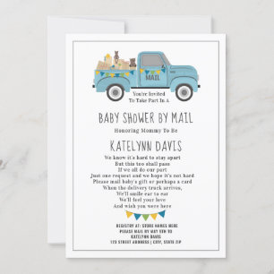 Truck Social Distance Blue Baby shower by Mail Kaart