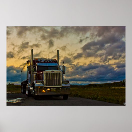 Truck Stop Sky — vingerafdruk Poster (Voorkant)