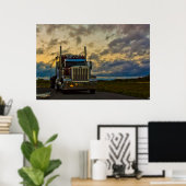 Truck Stop Sky — vingerafdruk Poster (Thuiskantoor)
