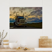 Truck Stop Sky — vingerafdruk Poster (Keuken)