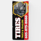 Truck Stop Tyre Store Aangepast Spandoek (Verticaal)