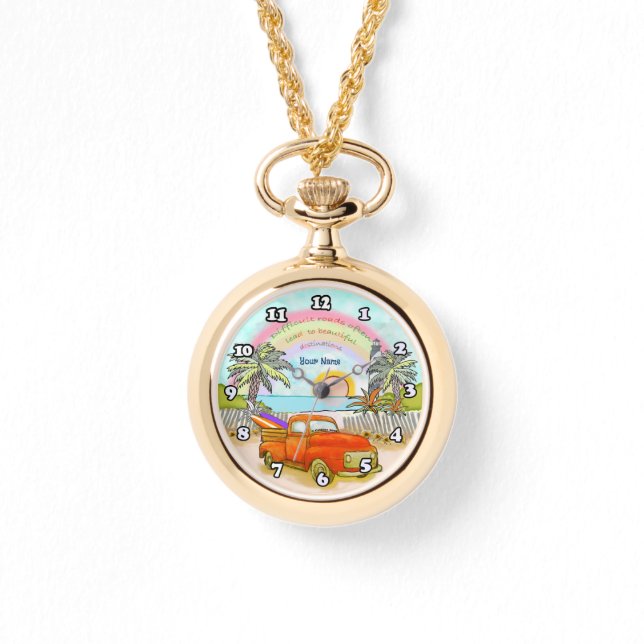 Truck Surfer Lighthouse horloge (Voorkant)