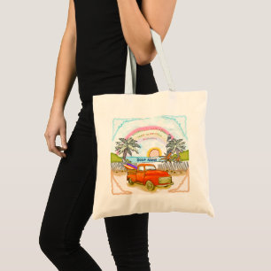 Truck Surfer Vuurtoren Tote Bag