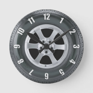 Truck Tire Tire Truckers Art Clock Ronde Klok