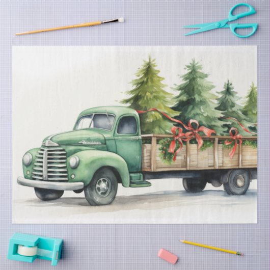  Truck Treasures: Kerstboom Boerderij Tissuepapier (Craft)