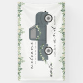  Truck Wedding Bloemen Welkom Spandoek (Verticaal)