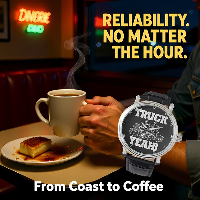 Truck Yeah! Black & White Horloge (Creator heeft geüpload)