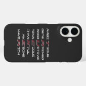 Trucker Acrostic Professionele Eigenschappen Sterk Case-Mate iPhone Case (Achterkant (horizontaal))
