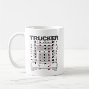 Trucker Acrostic Tireless Resistant Unstoppable Koffiemok