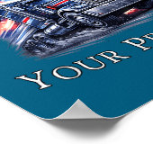 Trucker American Flag Truck Driver  Poster (Hoek)