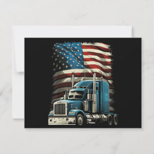Trucker Amerikaanse vlag voor patriottische vracht