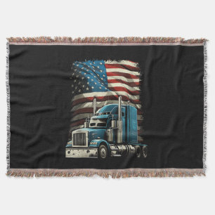 Trucker Amerikaanse vlag voor patriottische vracht Deken