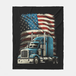 Trucker Amerikaanse vlag voor patriottische vracht Fleece Deken