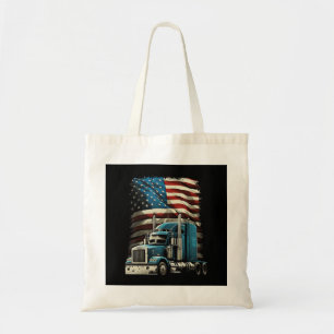 Trucker Amerikaanse vlag voor patriottische vracht Tote Bag