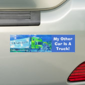 Trucker Big Rig Design voor vrachtwagenliefhebbers Bumpersticker (Op auto)