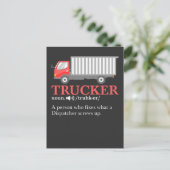 Trucker Definition Briefkaart (Staand voorkant)