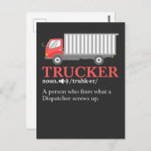 Trucker Definition Briefkaart (Voorkant / Achterkant)