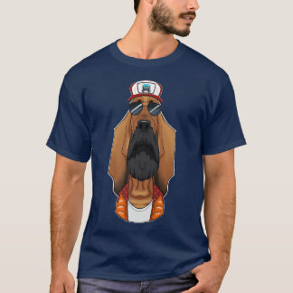 Trucker Dog I Truck Driver Bloodhound T-shirt