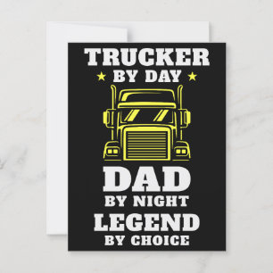 Trucker en papa - held op de weg en thuis briefkaart
