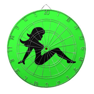 Trucker Girl Green Dartboard Dartbord