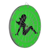 Trucker Girl Green Dartboard Dartbord (Voorkant Links)