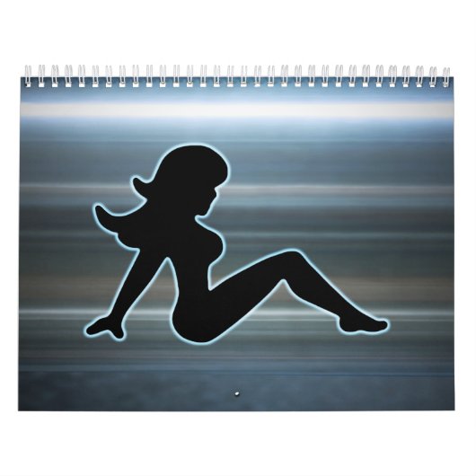 Trucker Girl op Metal Kalender (Hoes)