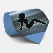 Trucker Girl op Metal Stropdas (Opgerold)