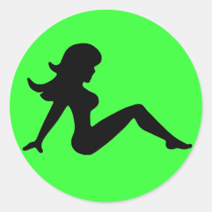 Trucker Girl Ronde Sticker