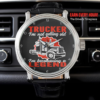 Trucker Grandfather: Grandchildren's Best Legend Horloge