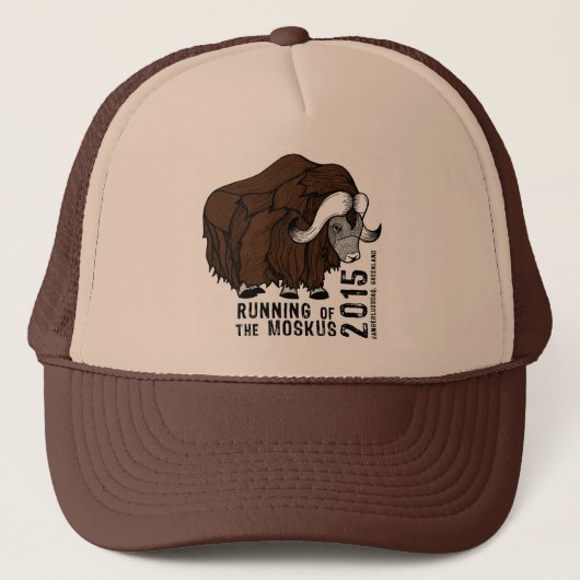 Trucker Hat- 2015 Running of the Moskus Trucker Pet (Voorkant)
