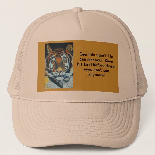 TRUCKER HAT DE TIGER BEWAREN TRUCKER PET (Voorkant)