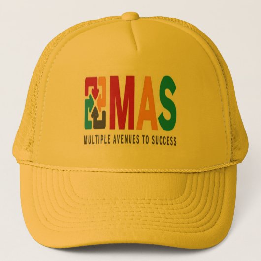 Trucker Hat (geel) Pet (Voorkant)